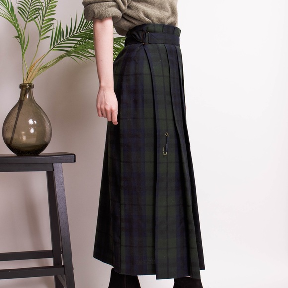 midi kilt skirt